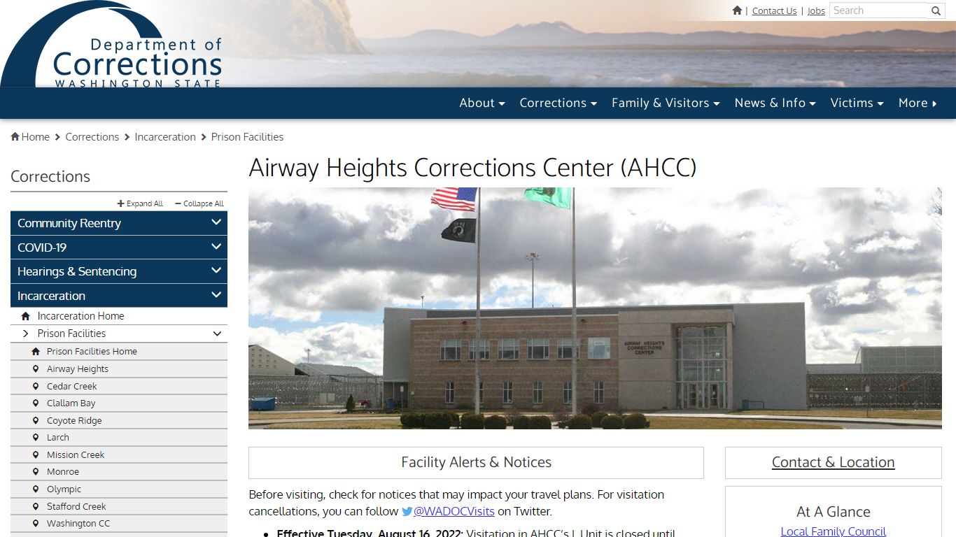 Airway Heights Corrections Center (AHCC) | Washington State Department ...